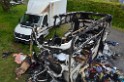 Wohnmobil ausgebrannt Koeln Porz Linder Mauspfad P105